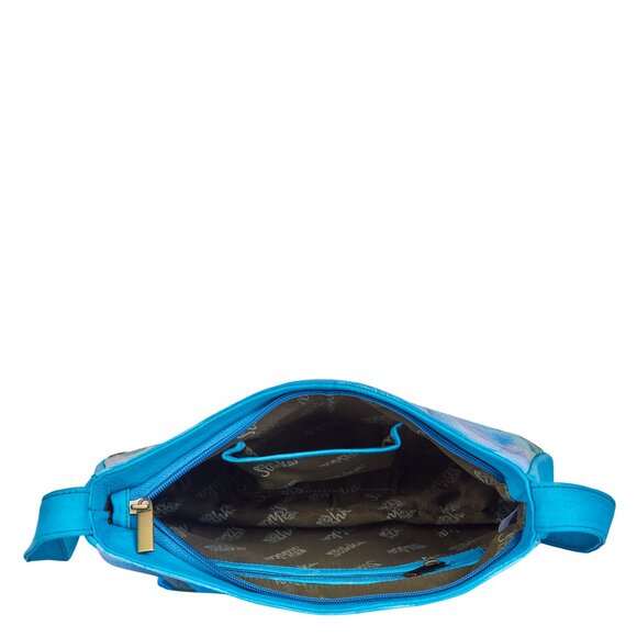 Hand-Painted Leather Mountain Artwork Women's Shoulder Sling Bag - Picture 5 of 7